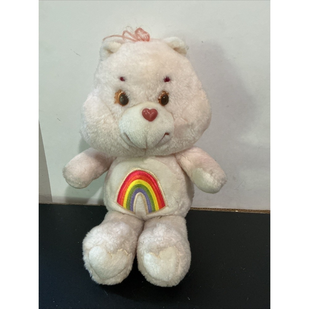 Vintage 1980s Care Bears Cheer Bear 13" Plush Stuffed Toy Kenner Original